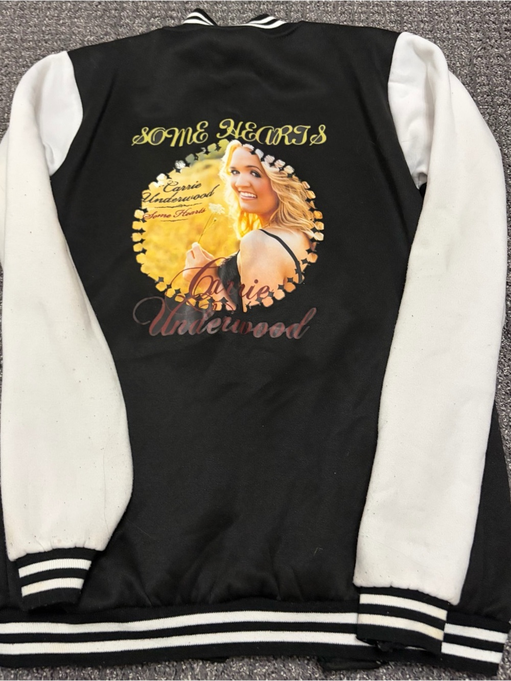 Carrie Underwood Black & White Varsity Jacket